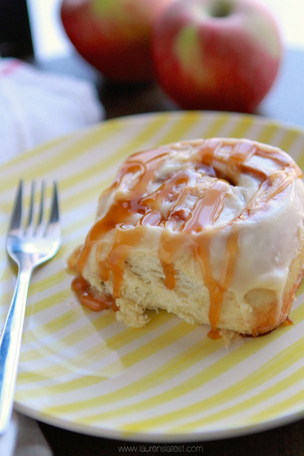 Caramel Apple Rolls  #eatseasonal