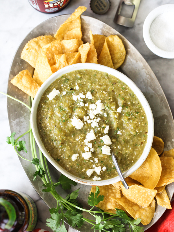 Hatch Chile Salsa Verde foodiecrush.com #eatseasonal