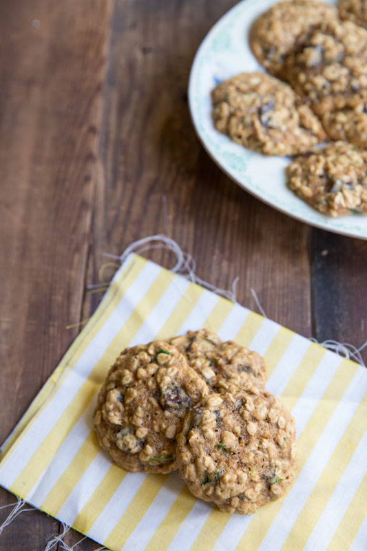 Zucchini Chocolate Chip Cookie Recipe • theVintageMixer.com