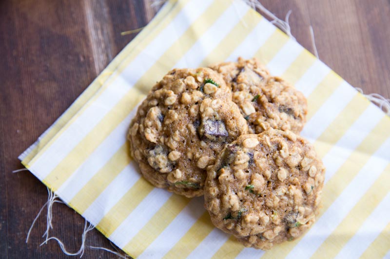 Zucchini Chocolate Chip Cookie Recipe • theVintageMixer.com