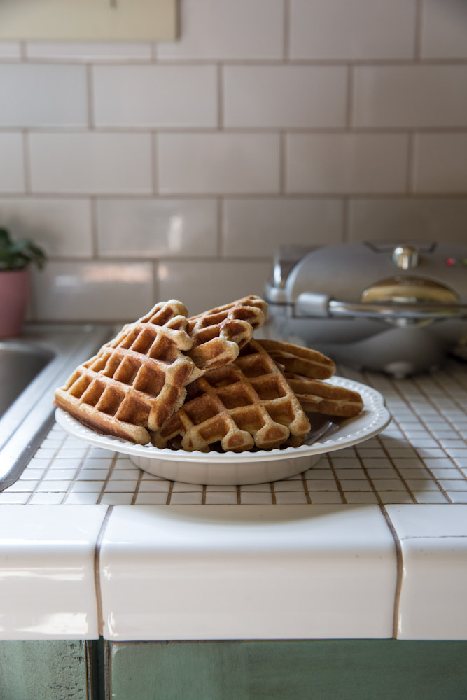 Pumpkin Yogurt Waffles Recipe • theVintageMixer.com