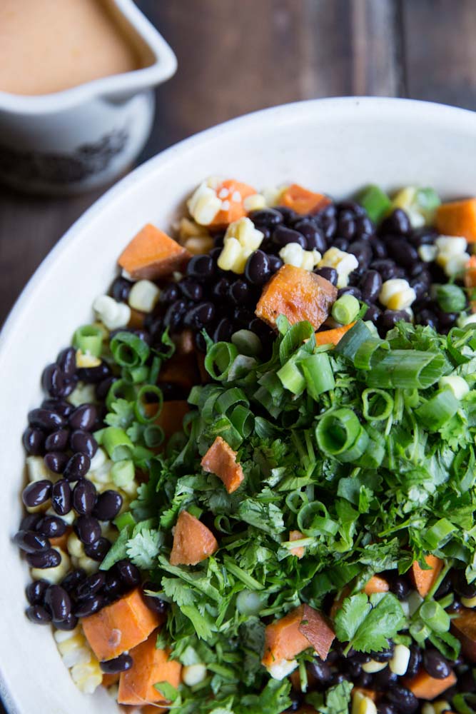 Sweet Potato, Black Bean and Corn Salad Recipe • theVintageMixer.com