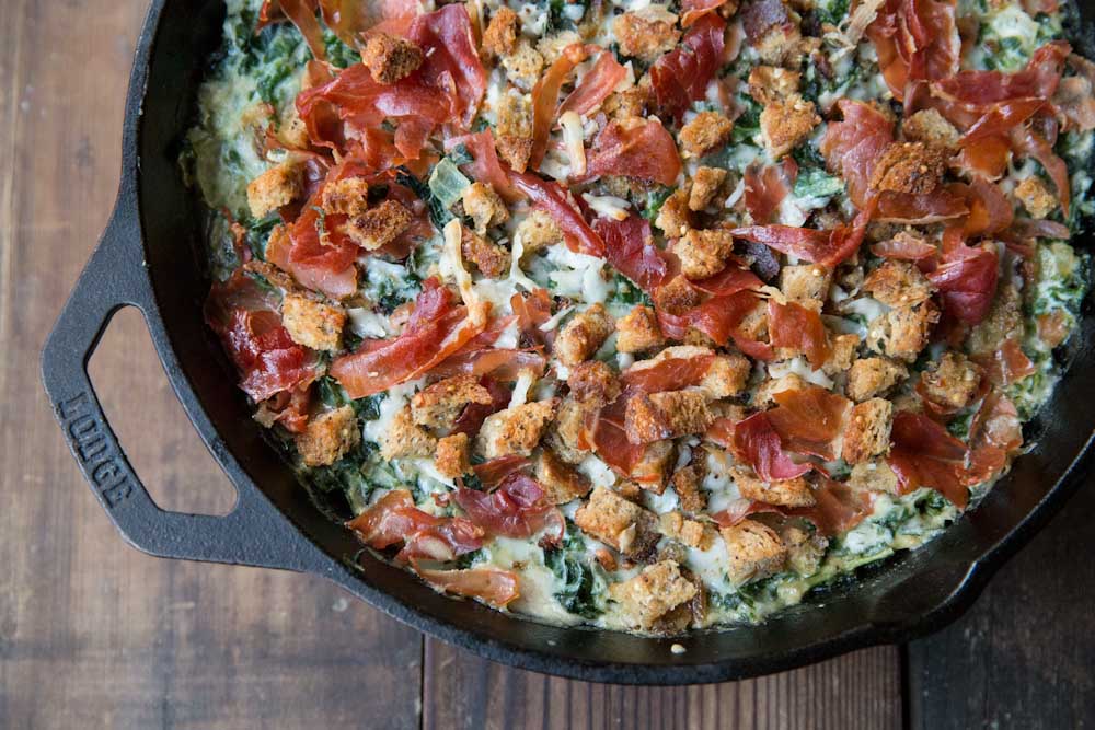 Kale and Collard Green Gratin Recipe • theVintageMixer.com