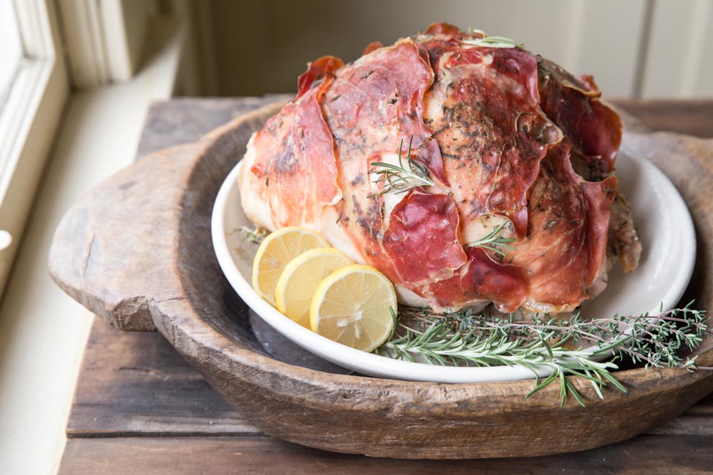 Prosciutto Wrapped Roasted Turkey Recipe • theVintageMixer.com