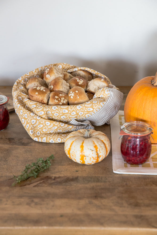 Honey Whole Grain Rolls • theVintageMixer.com #Thanksgiving