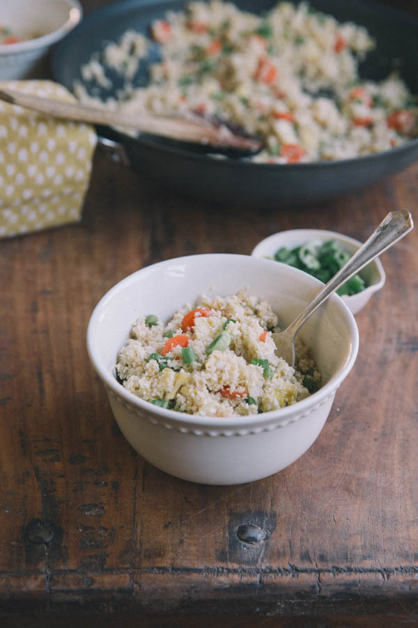 Cauliflower Fried Rice Recipe • theVintageMixer.com