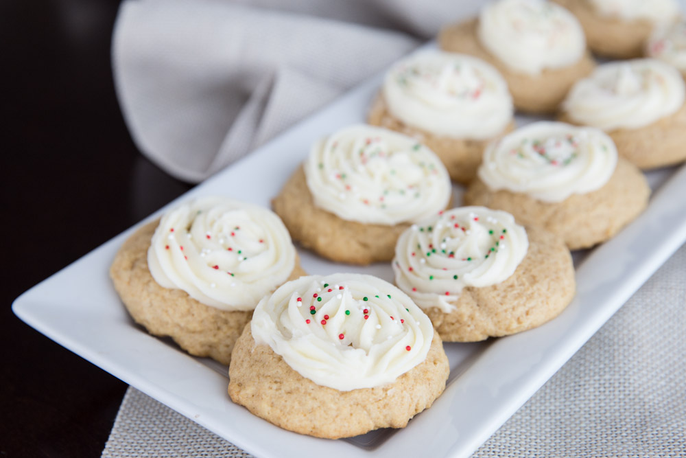 Frosted Honey Christmas Cookies