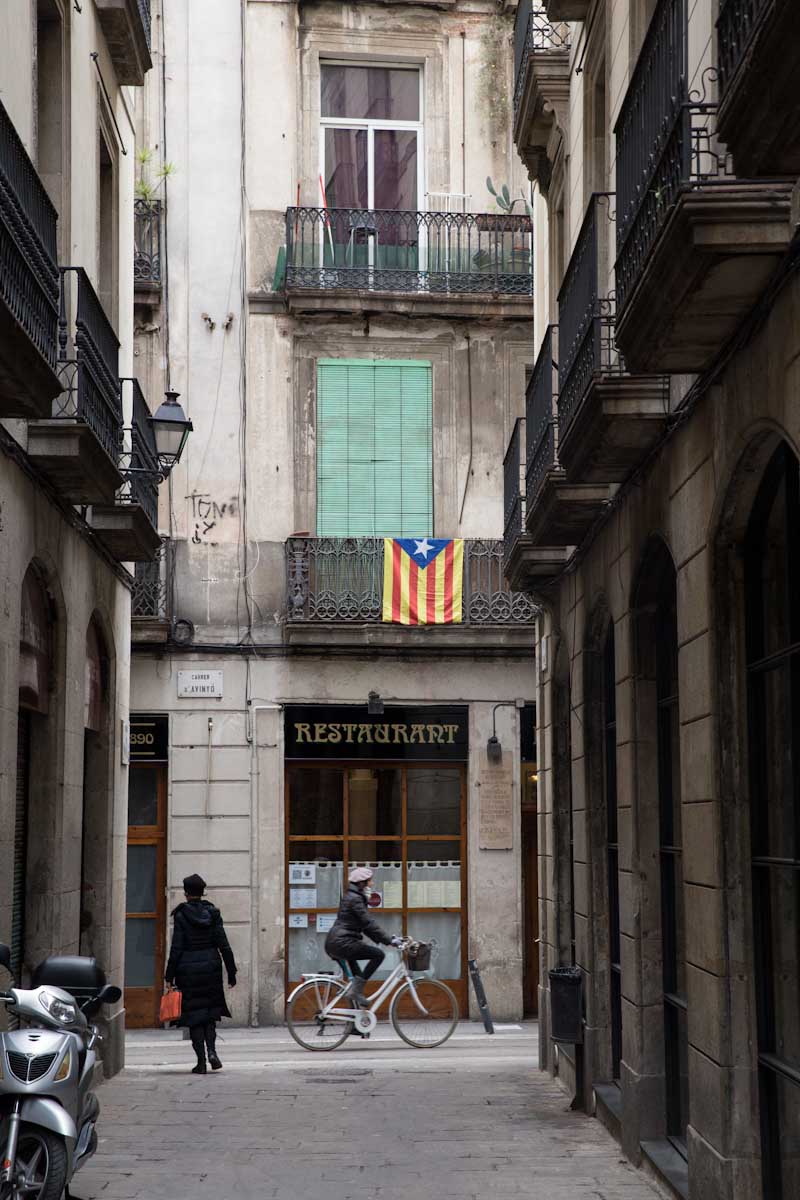 Catalonia Flag in Barcelona