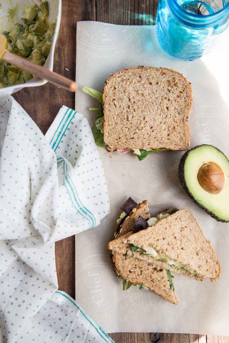 Avocado Egg Salad Recipe • theVintageMixer.com #eatseasonal #avocadorecipe