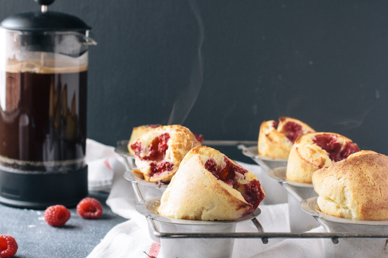 Raspberry Popovers 