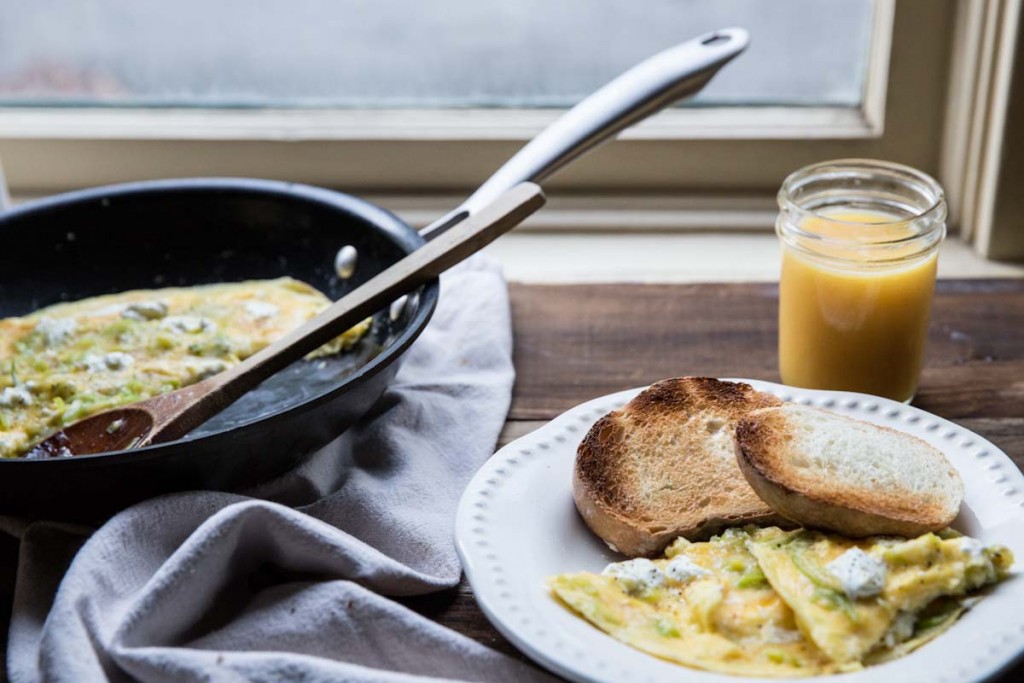 Soft Scrambled Eggs with Leeks