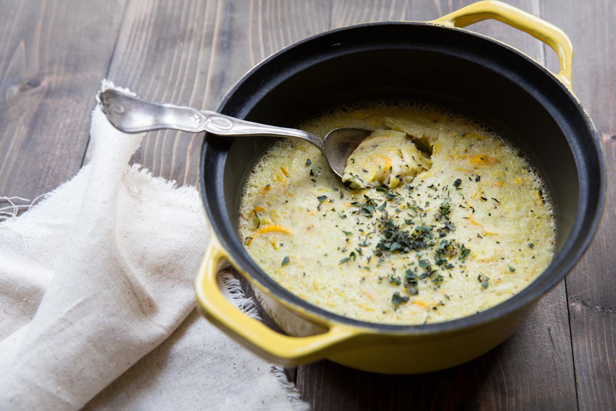 Summer Squash Custard Recipe • theVintageMixer.com #squash #recipe