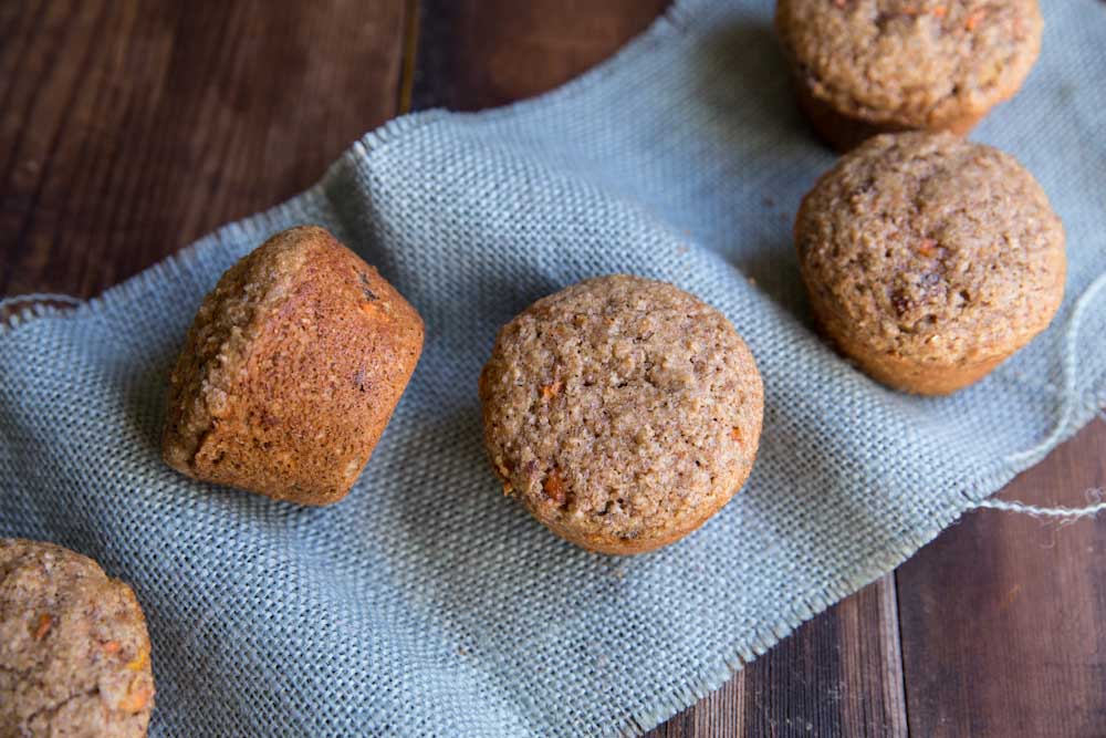 Carrot Date Bran Muffins • theVintageMixer.com #carrotmuffins #branmuffins #healthybreakfast