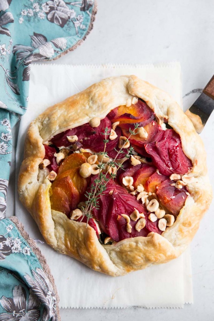 Beet and Goat Cheese Galette with Hazelnuts and Honey • theVintageMixer.com #eatseasonal #beets