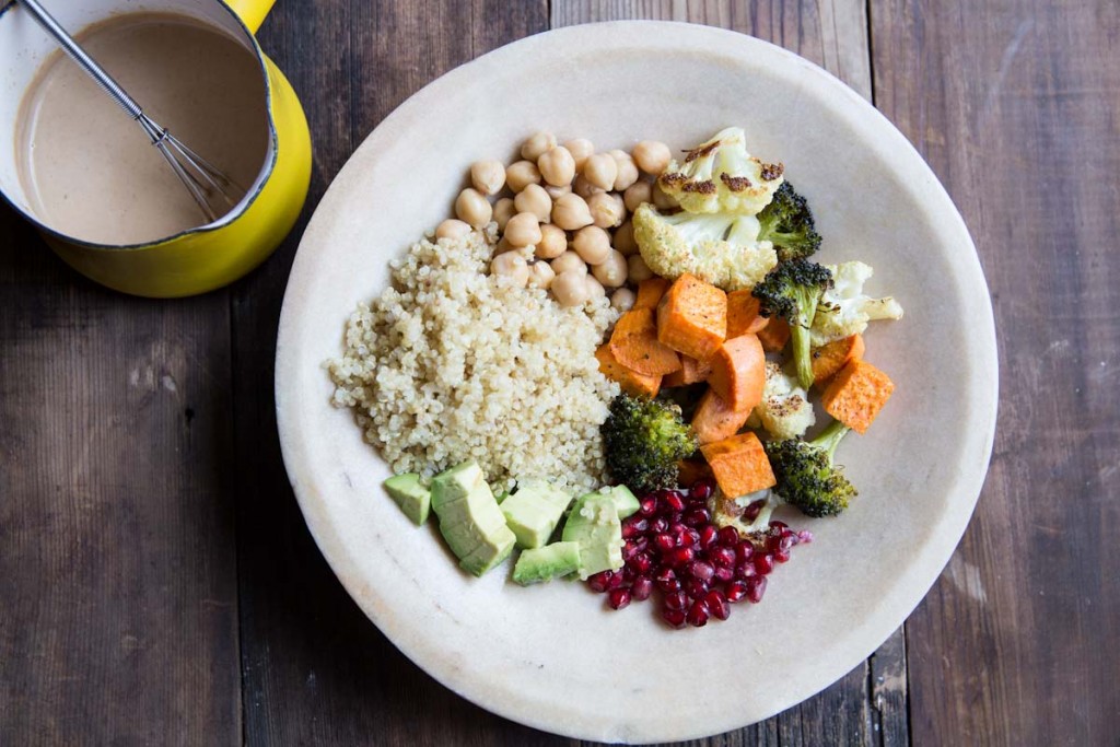 Winter Super Food Bowls with Peanut Sauce