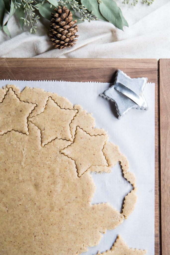 Pecan Sables with Dark Chocolate Ganache