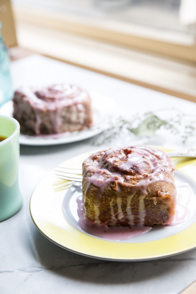 Blood Orange Sourdough Sweet Rolls • theVintageMixer.com #sourdoughrecipe #bloodorange #cinnamonrolls #valentinesrecipe