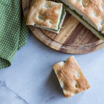 Pesto Filled Focaccia Bread