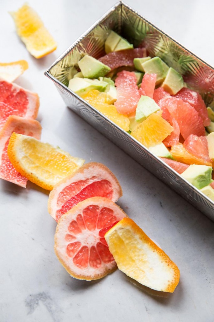 Grapefruit, Orange, and Avocado Salsa • theVintageMixer.com #salsa #avocado #grapefruit