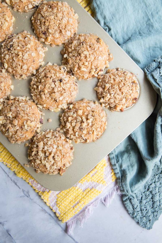 Healthy Sweet Potato Muffin Recipe • theVintageMixer.com #muffins #healthyrecipe #cleaneating