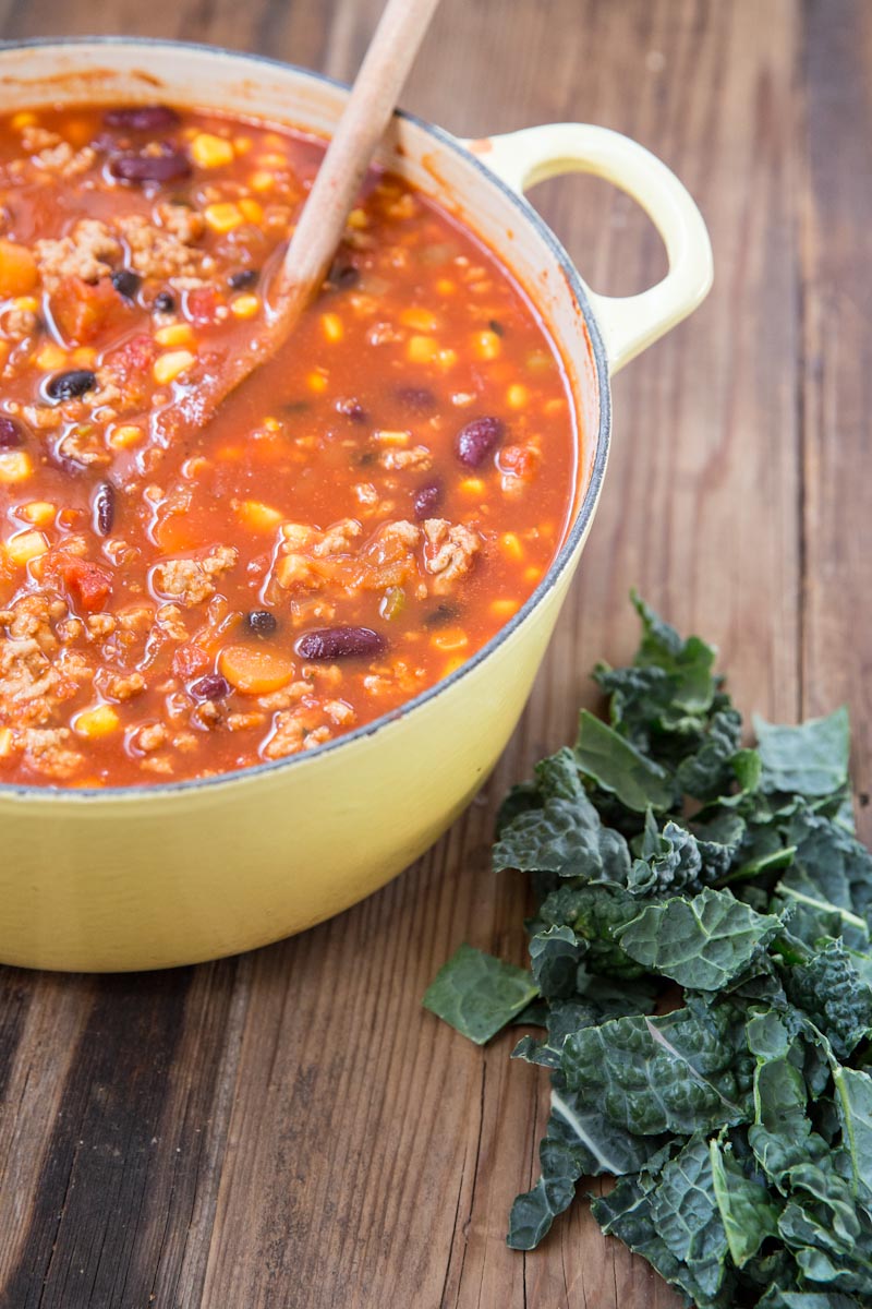 Turkey Chili with Kale Vintage Mixer