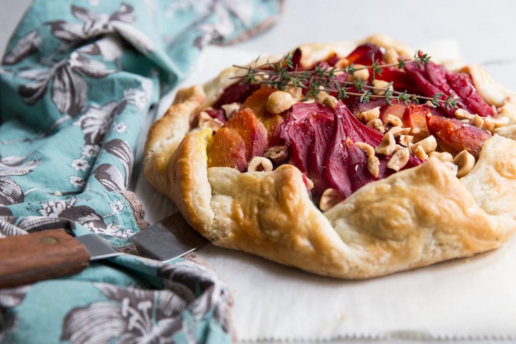 Beet and Goat Cheese Galette • theVintageMixer.com #galette #beets