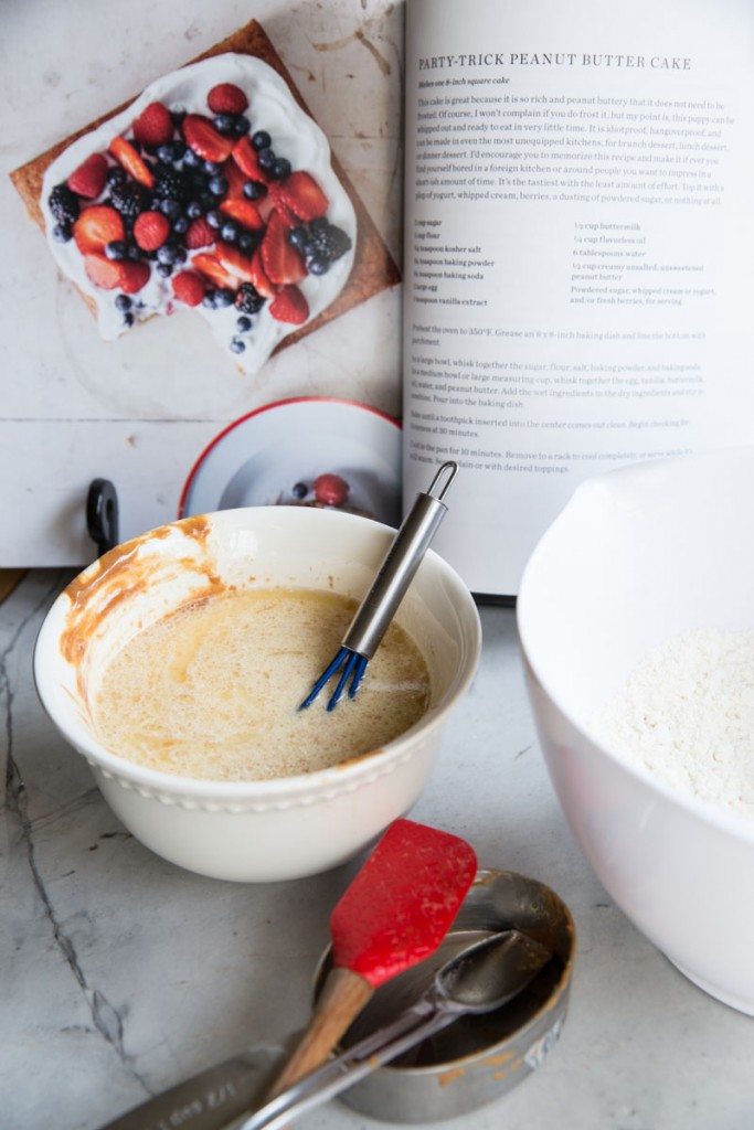 Peanut Butter Cake Recipe from Molly on the Range Cookbook • theVintageixer.com #peanutbutter #cake