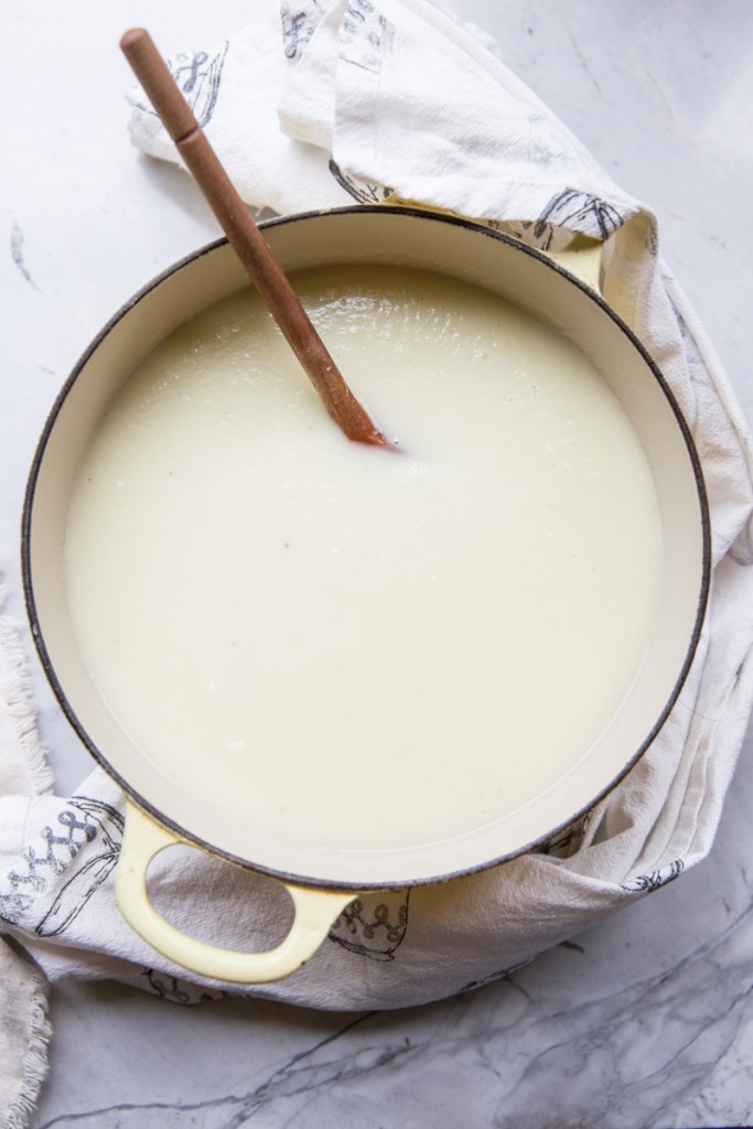 Turnip and Leek Soup Recipe • theVintageMixer.com #eatseasonal #soup #vegan #paleo #whole30 #glutenfree