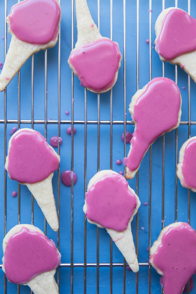 This all cookie icing is died with all natural ingredients and it still comes out perfectly pink!