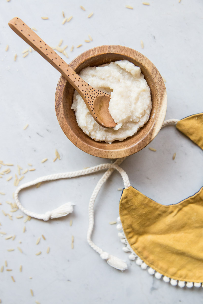 adding baby rice to bottle