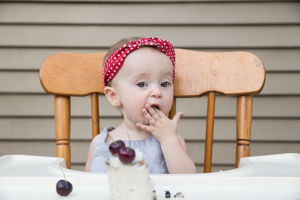 Our baby girl loved every bite of this cherry cake that's gluten free and sugar free