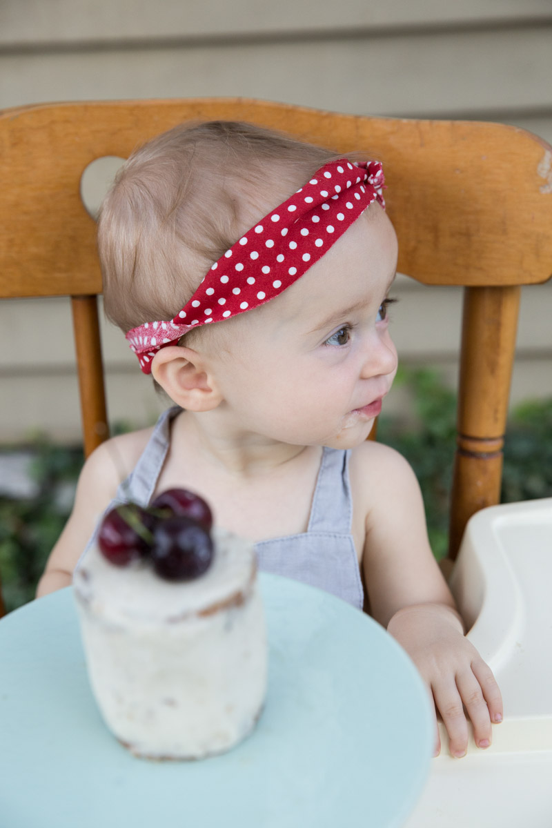 A sweet cherry themed birthday party for a 1 year old girl