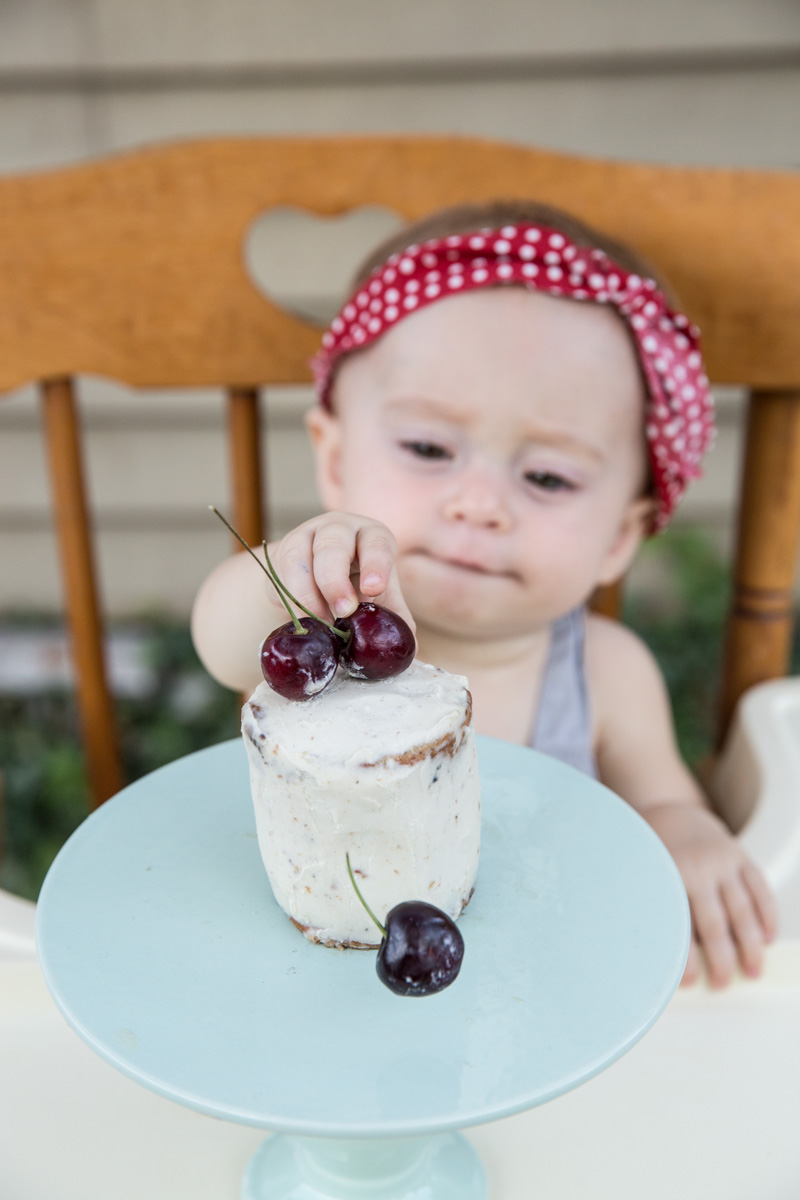 Here's a cute idea for a baby's first birthday cake that's not loaded with sugar