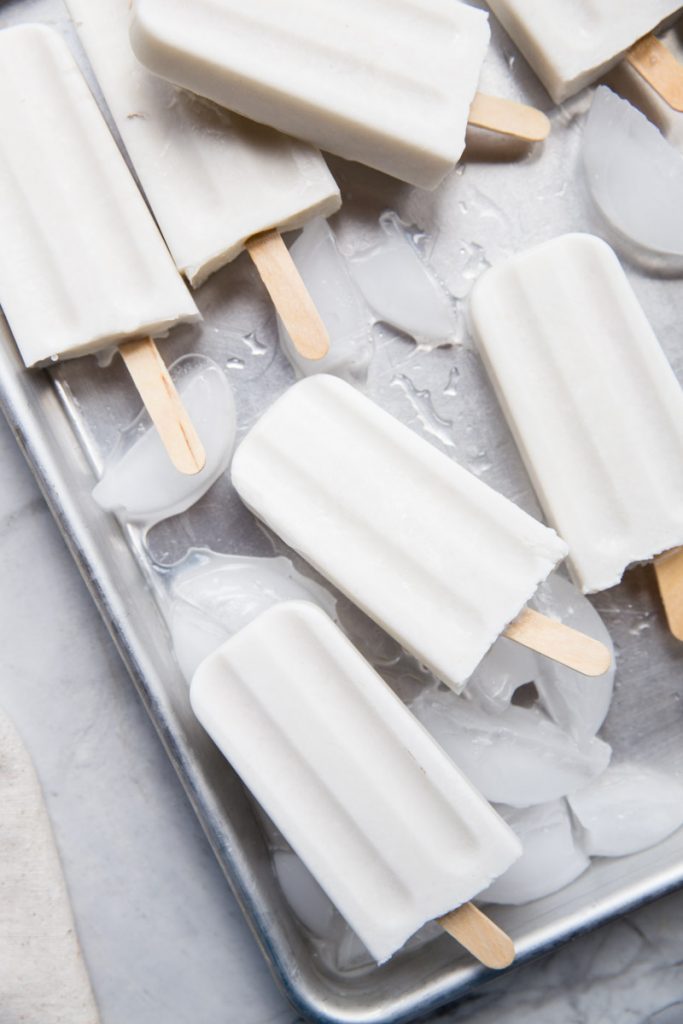 Dairy free and Vegan Coconut Popcicles Vintage Mixer
