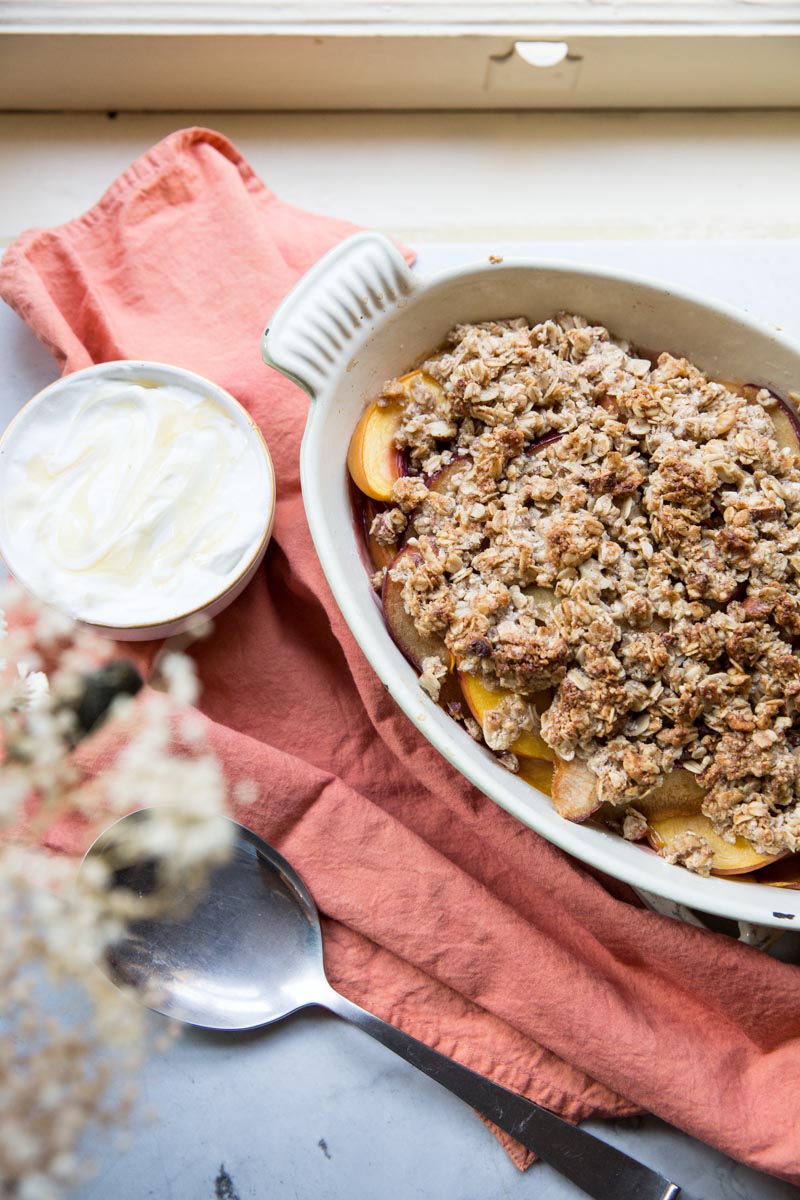 Peach Breakfast Crisp Vintage Mixer   Gluten Free Peach Breakfast Crisp Recipe 3 