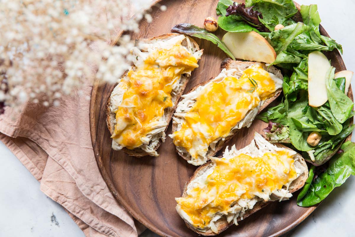 These Herbed Chicken Salad Melts are perfect for a girlfriend lunch or easy dinner. 