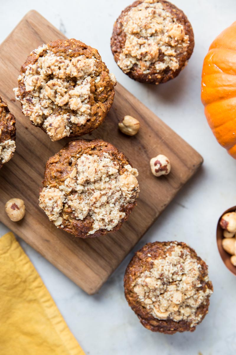 A Pumpkin Muffin that everyone will love. These Pumpkin Hazelnut Muffins are gluten free and vegan with low sugar.