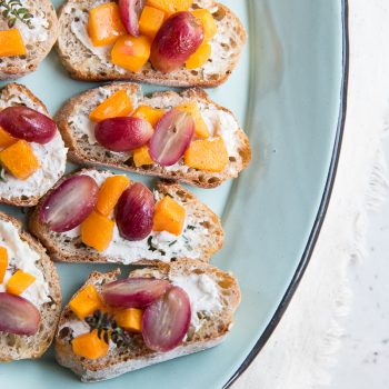 Roasted Butternut Squash and Grape Crostini | Vintage Mixer