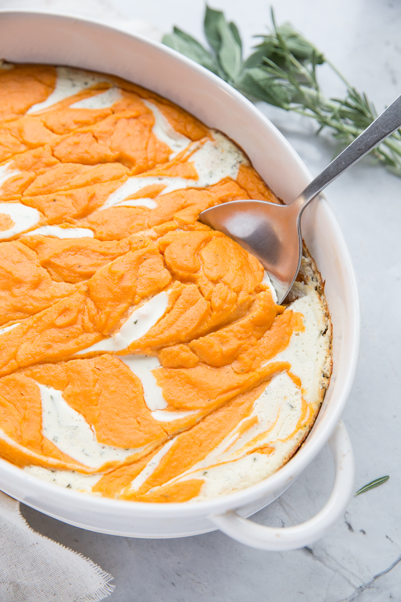 We served this Savory Sweet Potato Casserole for Thanksgiving and everyone loved it! 