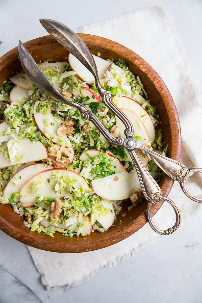 Everyone loves this winter salad so much you would never know you are eating raw shredded brussels sprouts. 