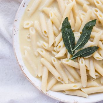 This creamy vegan pumpkin alfredo pasta sauce is so dreamy! It's a must try for anyone wanting a rich pasta sauce that's dairy free and vegan.