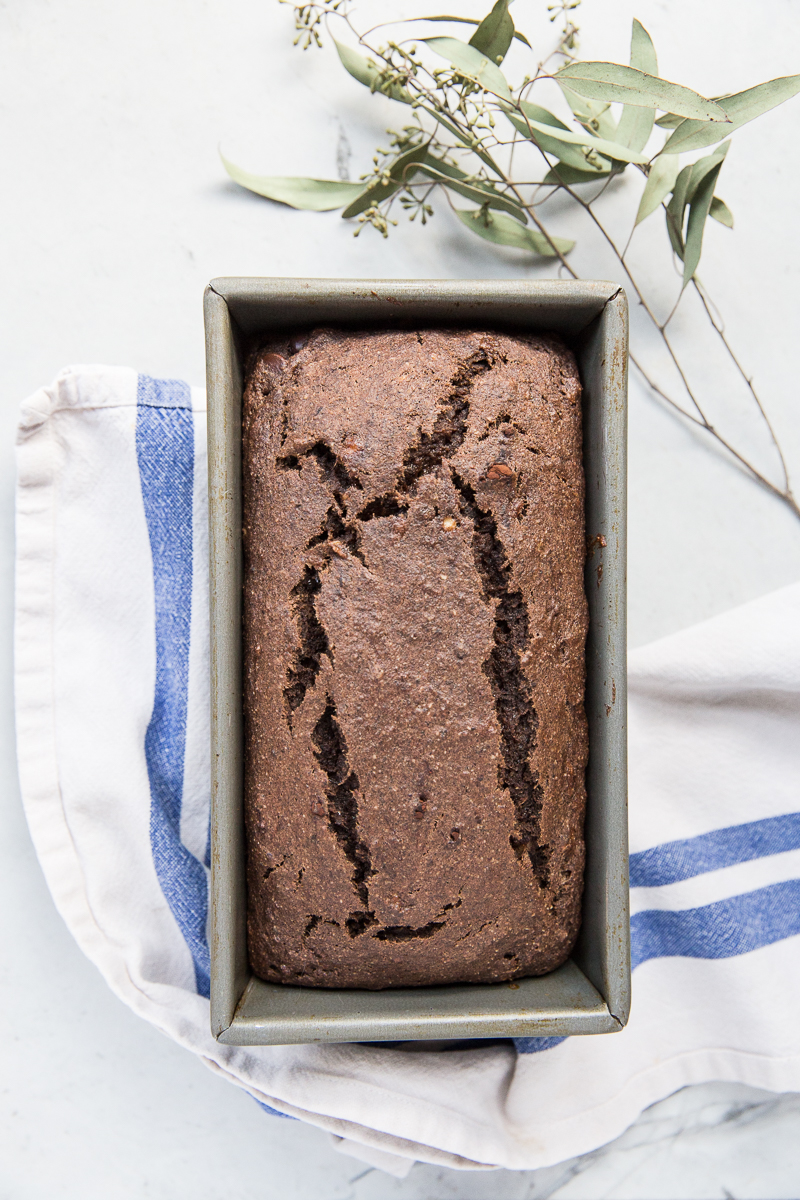 This gluten free chocolate banana bread recipe is easy to love!