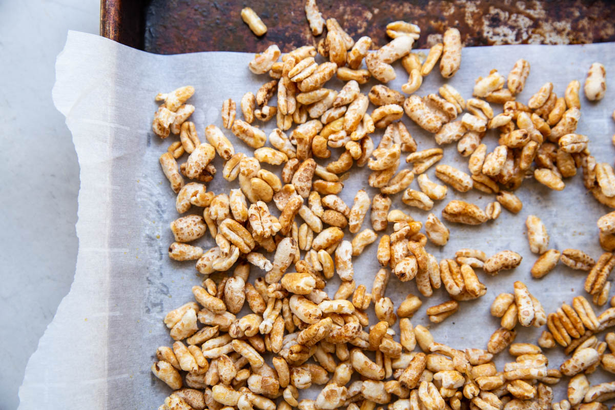 Toast up some puffed kamut with honey to make this Homemade Cereal Recipe