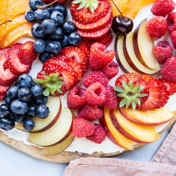 This gluten free fruit pizza with almond flour is a favorite with our whole family.